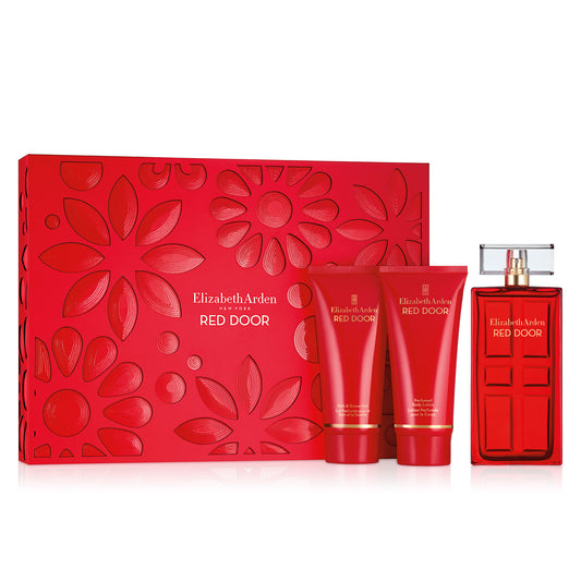 Elizabeth Arden Red Door Gift Set 30ml EDT - 50ml Perfumed Body Lotion - 50ml Bath & Shower Gel - Peacock Bazaar