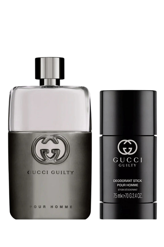 Gucci Guilty Pour Homme Gift Set 90ml EDT - 75ml Deodorant Stick - Peacock Bazaar