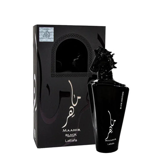 Lattafa Perfumes Maahir Black Edition Eau de Parfum 100ml Spray - Peacock Bazaar