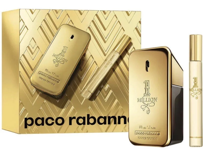 Paco Rabanne 1 Million Gift Set 50ml EDT - 10ml EDT Travel Spray - Peacock Bazaar