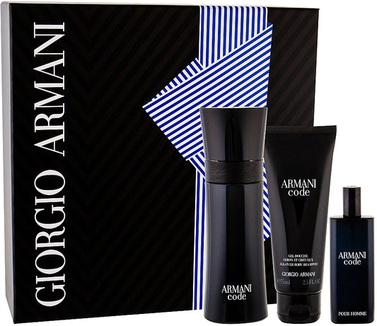 Giorgio Armani Armani Code Pour Homme Gift Set 75ml EDT - 75ml Shower Gel - 15ml EDT - Peacock Bazaar