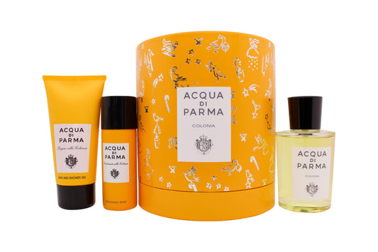 Acqua di Parma Colonia Gift Set 100ml EDC - 75ml Shower Gel - 50ml Deodorant Spray - Peacock Bazaar