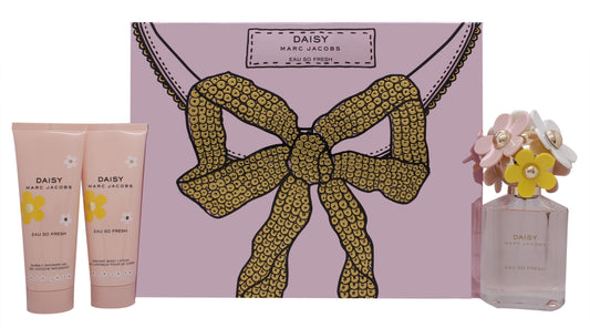 Marc Jacobs Daisy Eau So Fresh Gift Set 75ml EDT - 75ml Body Lotion - 75ml Shower Gel - Peacock Bazaar