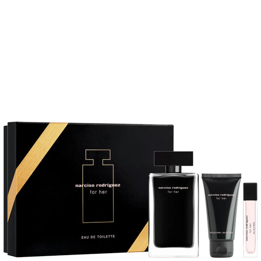 Narciso Rodriguez for Her Gift Set 100ml EDT - 50ml Body Lotion -10ml EDT - Peacock Bazaar