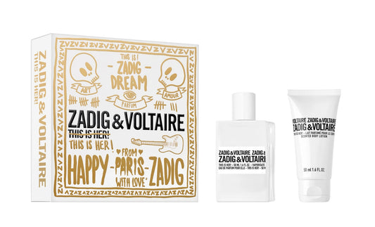 Zadig & Voltaire This is Her Gift Set 50ml EDP - 50ml Body Lotion - Peacock Bazaar