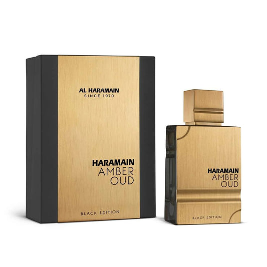 Al Haramain Amber Oud Black Edition Eau de Parfum 100ml, & 60ml Spray - Peacock Bazaar