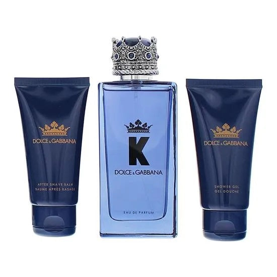 Dolce & Gabbana K Gift Set 100ml EDT - 50ml Aftershave Balm - 50ml Shower Gel - Peacock Bazaar