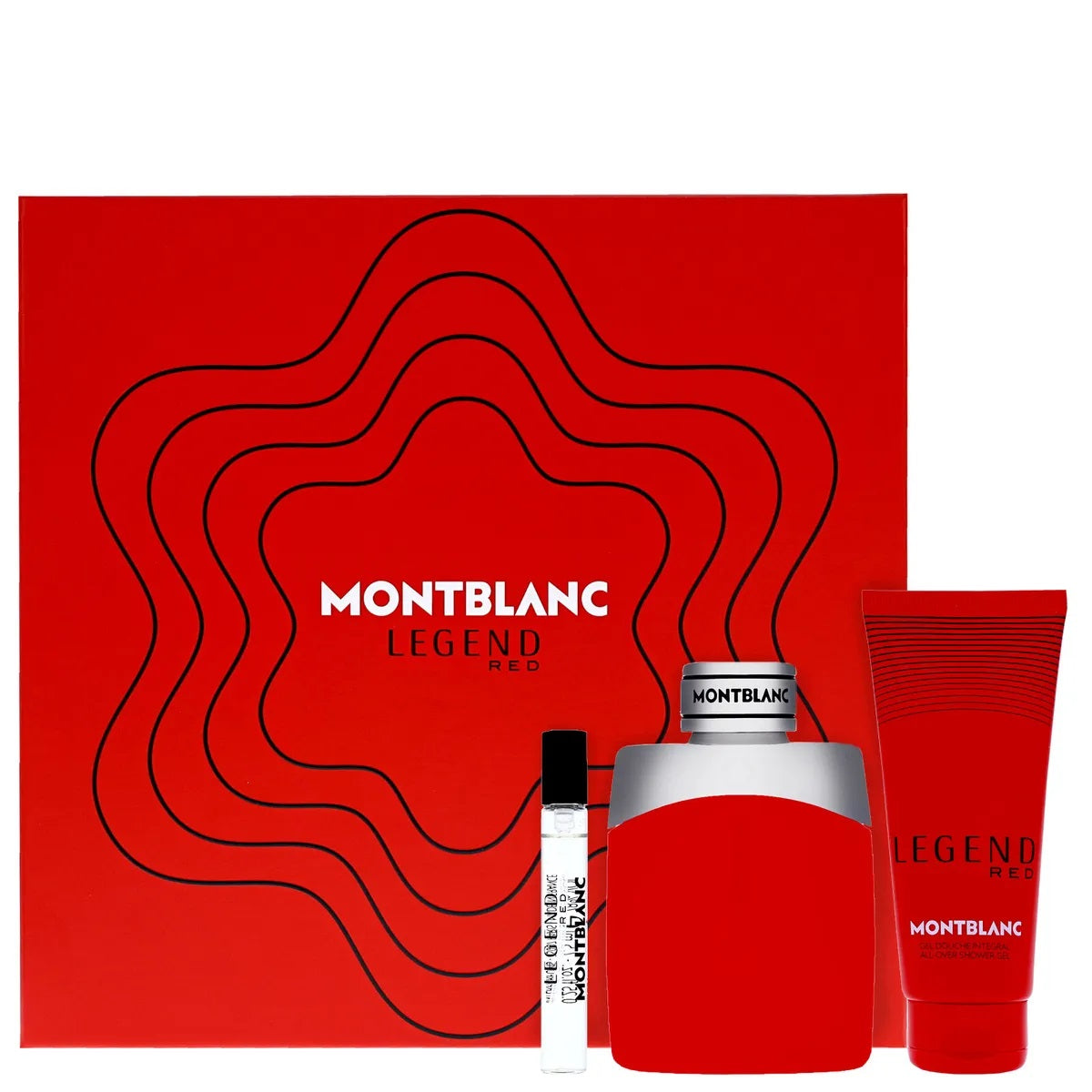 Mont Blanc Legend Red Gift Set 100ml EDP - 100ml Shower Gel - 7.5ml EDP - Peacock Bazaar